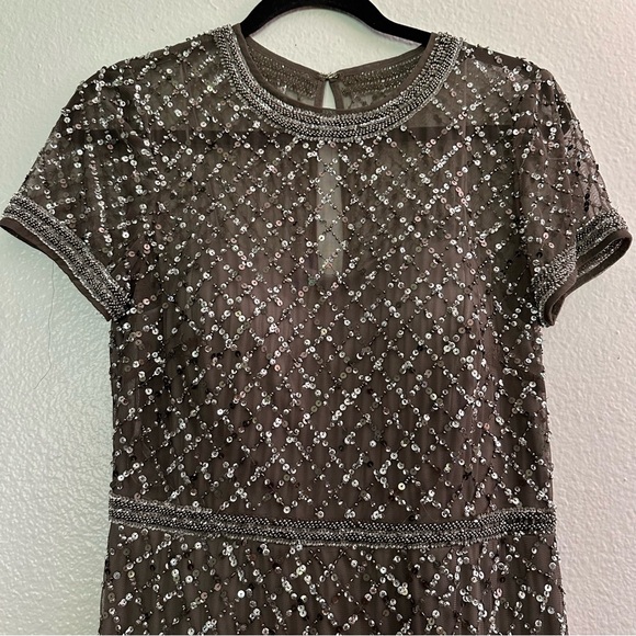 Adrianna Papell Beaded Mesh Gown Mother of the bride dress - Picture 5 of 16